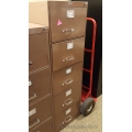 Sunar Brown 5 Drawer Vertical File Cabinet, Locking